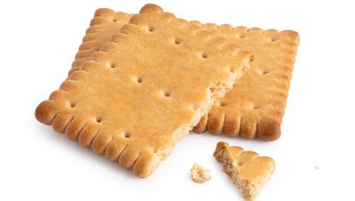Calorie reduction in biscuits